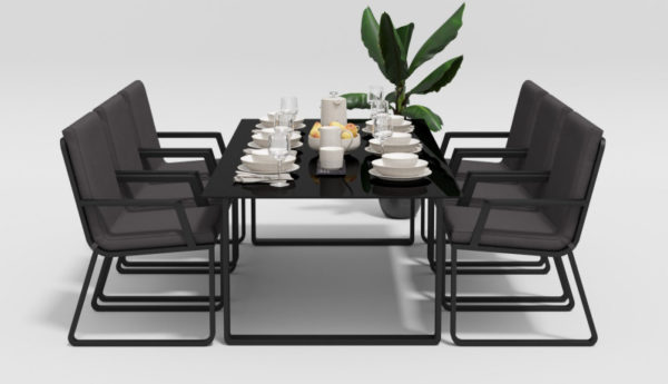 VOGLIE Dining XL Мебель из алюминия столовая группа, антрацит