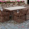Плетеная мебель столовая, цвет коричневый Venezianico dining