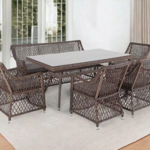 Venezianico grande Плетеная мебель ажурная обеденная dining set