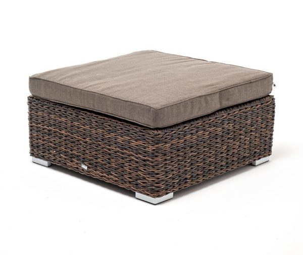 4Sis Лунго плетеная оттоманка с подушкой (гиацинт), цвет коричневый