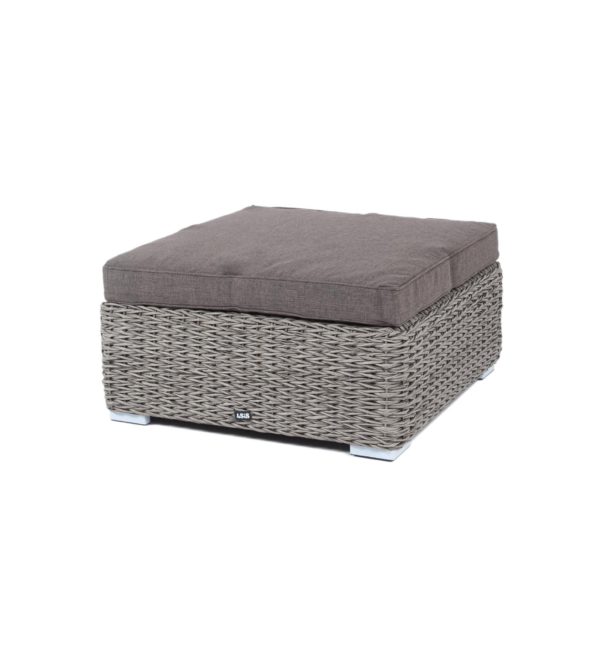 4SiS Лунго плетеная оттоманка с подушкой (гиацинт), цвет серый