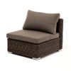 Лунго (гиацинт) модуль диванный прямой с подушками, цвет коричневый
