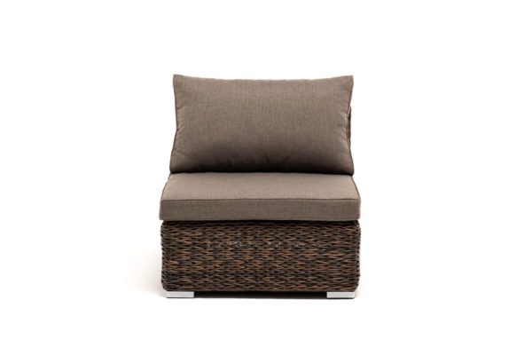 Лунго (гиацинт)Модуль Центр диван из ротанга, цвет коричневый
