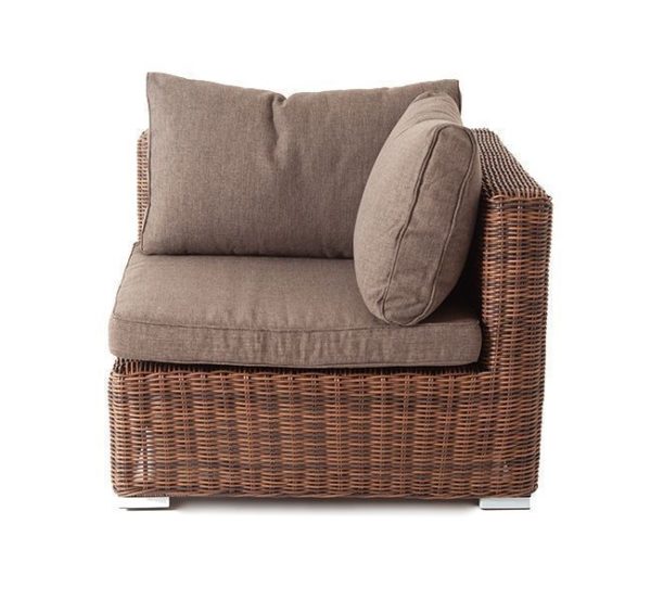 Лунго модуль Угол для дивана из ротанга, цвет коричневый