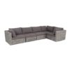 Lungo Угловой диван из искусственного ротанга, цвет серый гиацинт